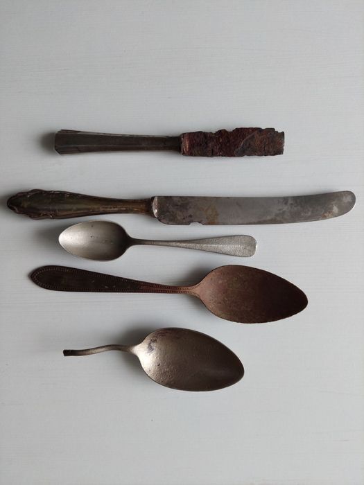 Złom posrebrzanych sztućców