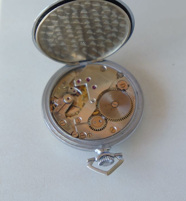 Relógio de bolso vintage Chronomètre, revisto em Novembro 2024