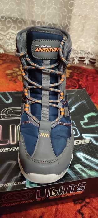 Дитячі зимові черевики Skechers S-Lights (модель 90589L/NVCC)