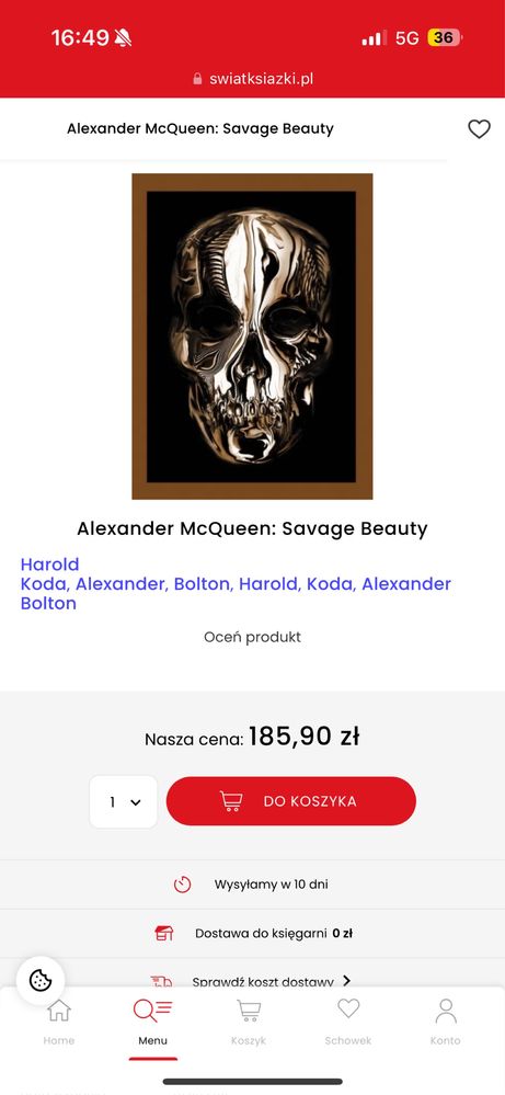 Album projektanta Alexander McQueen: Savage Beauty super moda