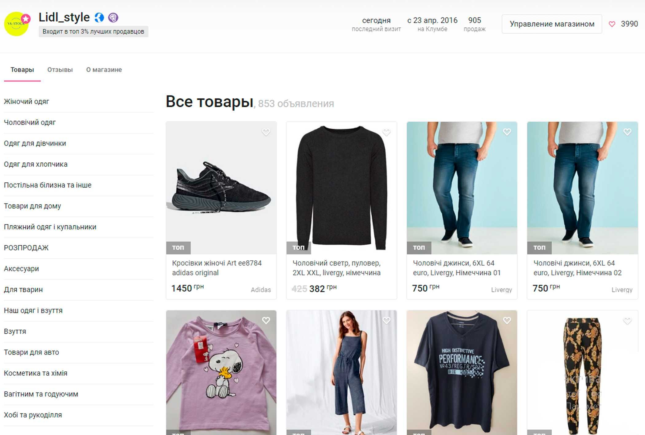 Продам готовий онлайн бізнес з товаром Одяг та взуття