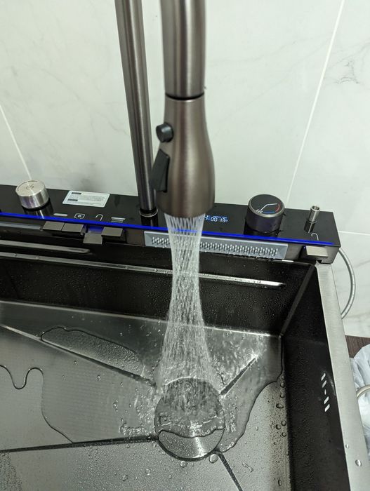 Мийка кухонна багатофункціональна з нержавіючої сталі "Водоспад"