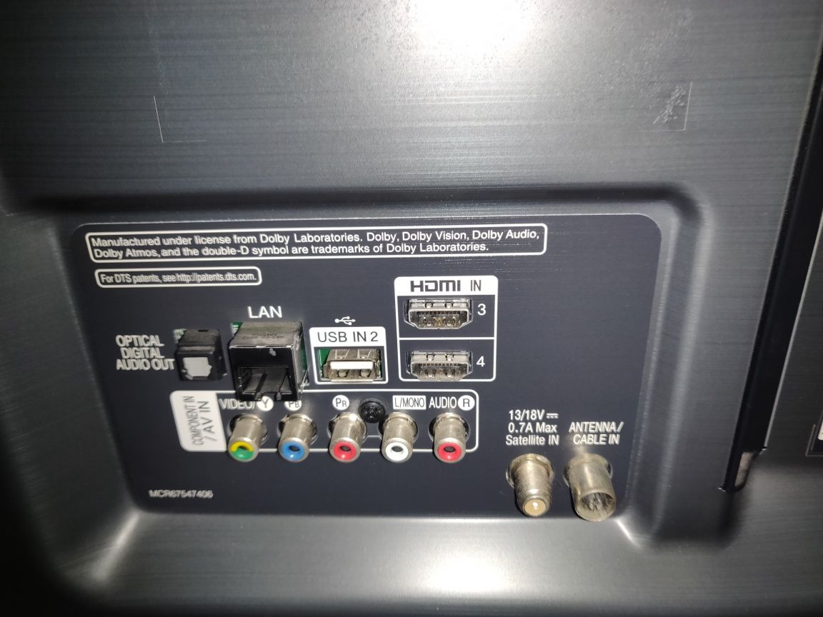 LG nano cell 43 polegadas com ecrã interior partido