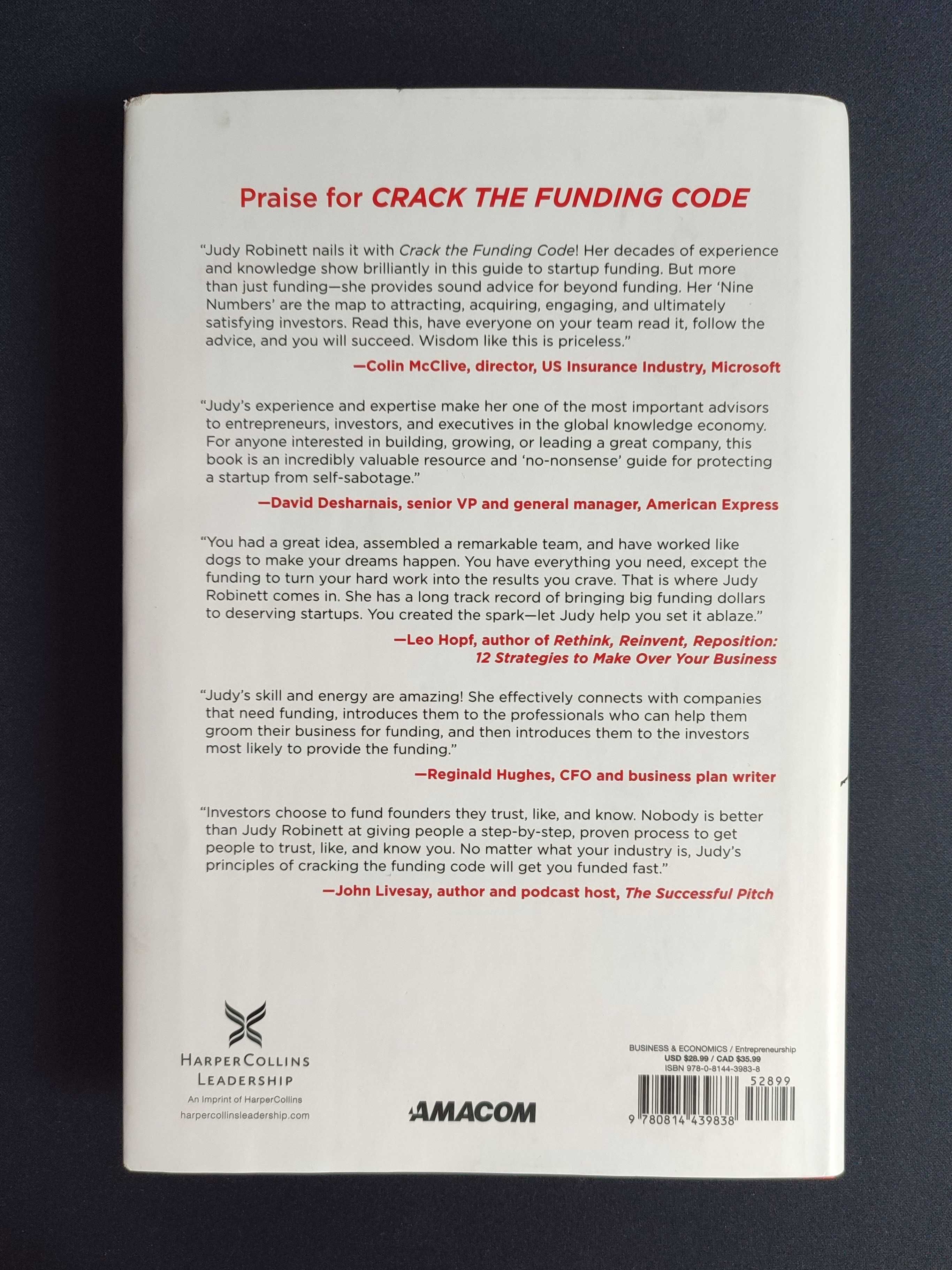 Crack the Funding Code - 2019 - Judy Robinett - twarda - anglojęzyczna