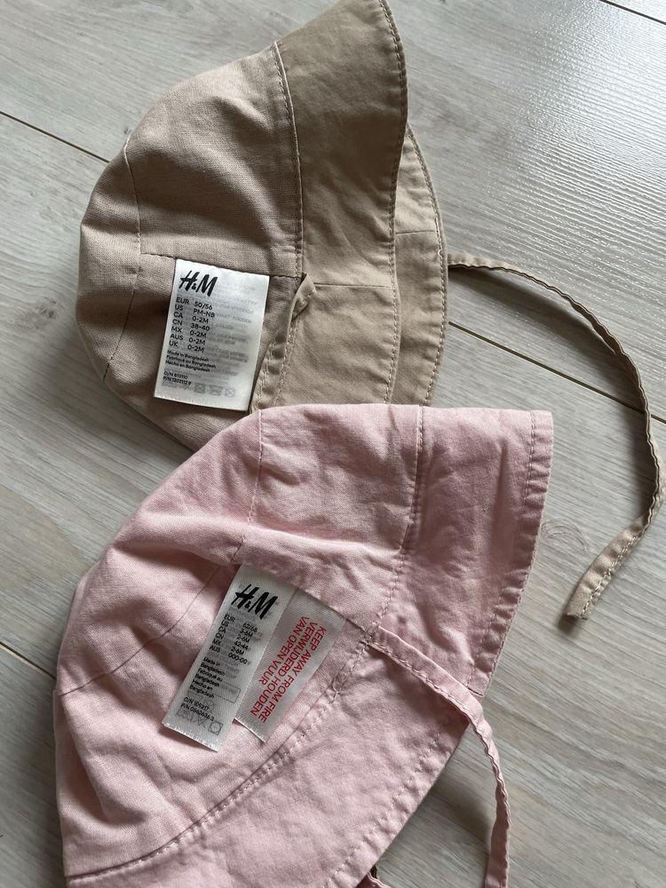 Kapelusz 2 szt h&m dziewczęcy 50/56,  62/68