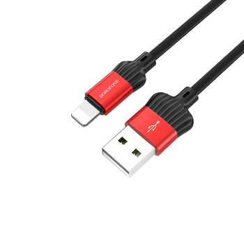 Kabel BX28 Dignity - USB na Lightning - 2,4A 1 metr czerwony