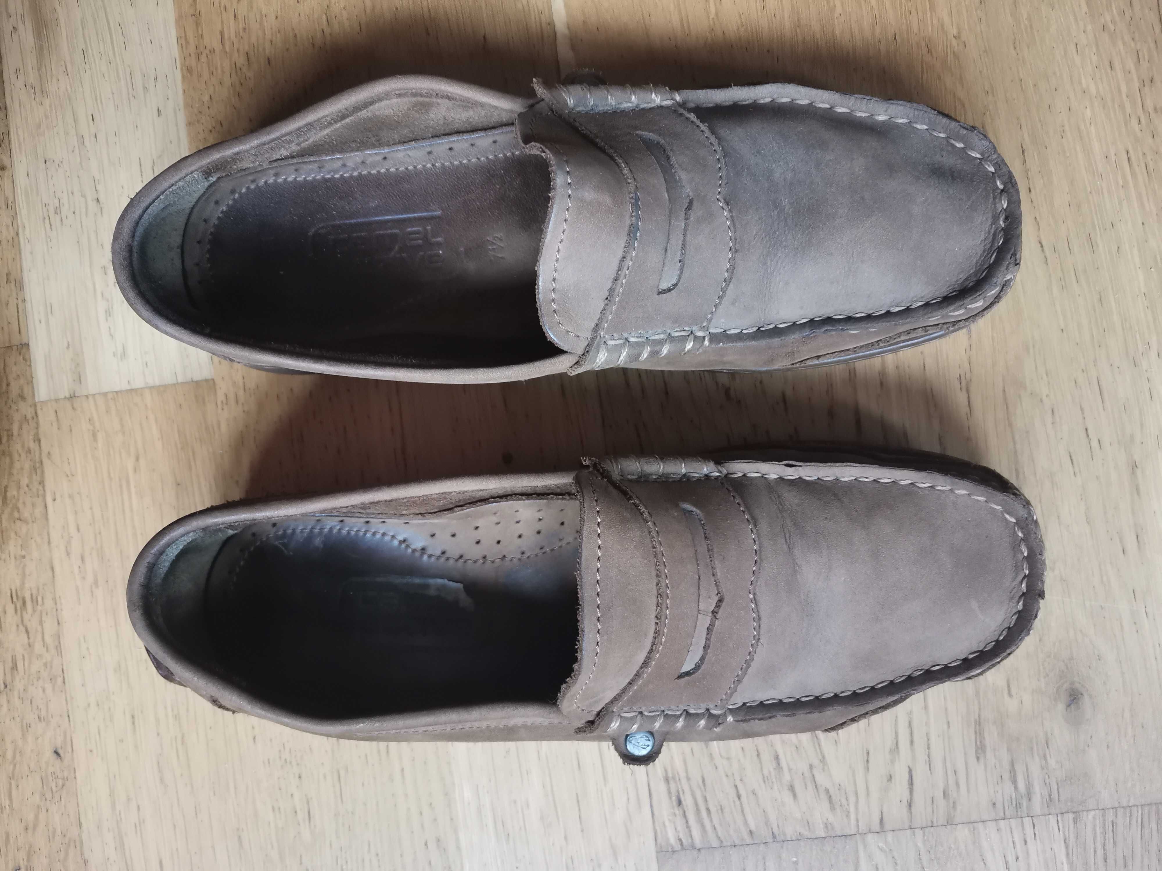 Buty skórzane mokasyny męskie 41,5