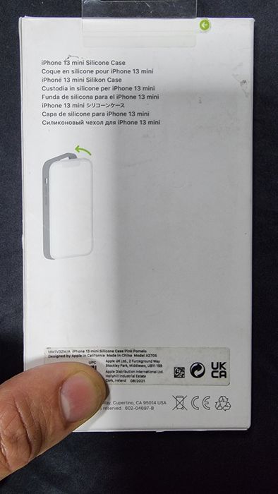 Capa iphone 13 mini com magsafe em silicone pink pomelo