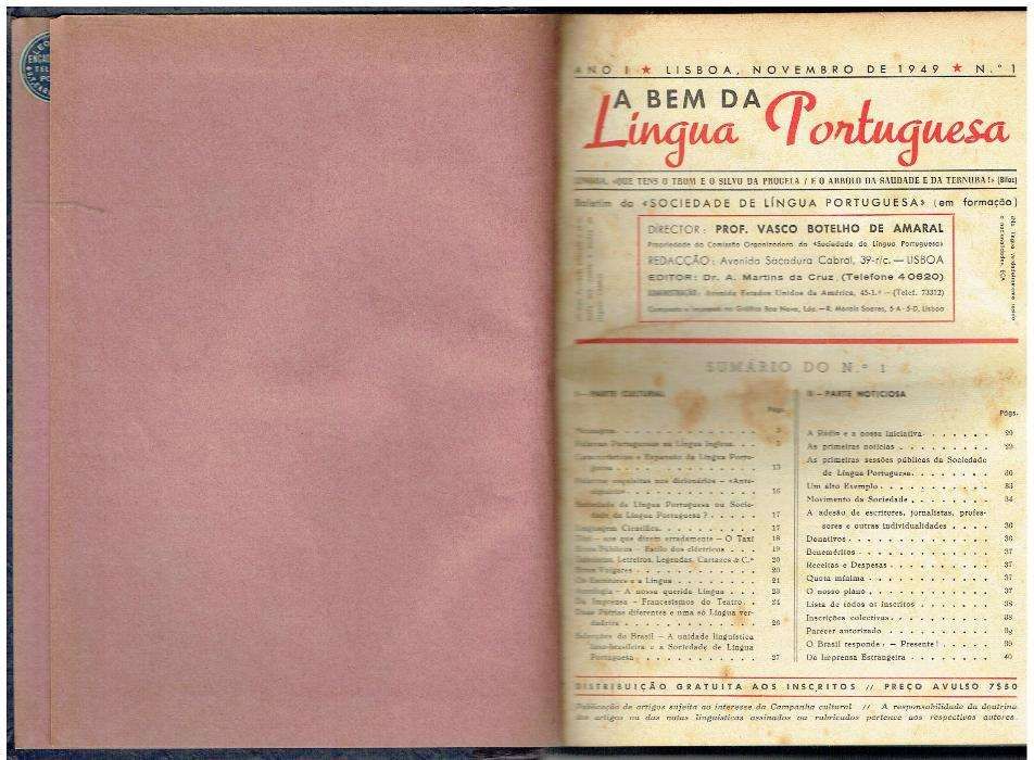 6849 - A Bem da Lingua Portuguesa - Anos 1949 a 1956(6 Vols)