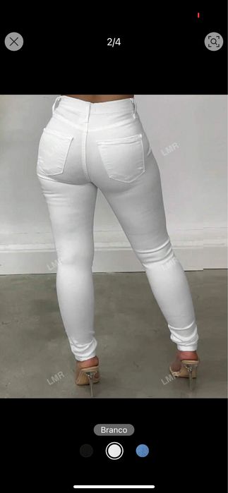 Calças de ganga brancas