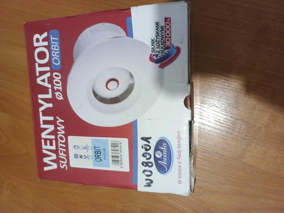 Sprzedam nowy Wentylator sufitowy Awenta  Orbit WXO100 fi 100 .