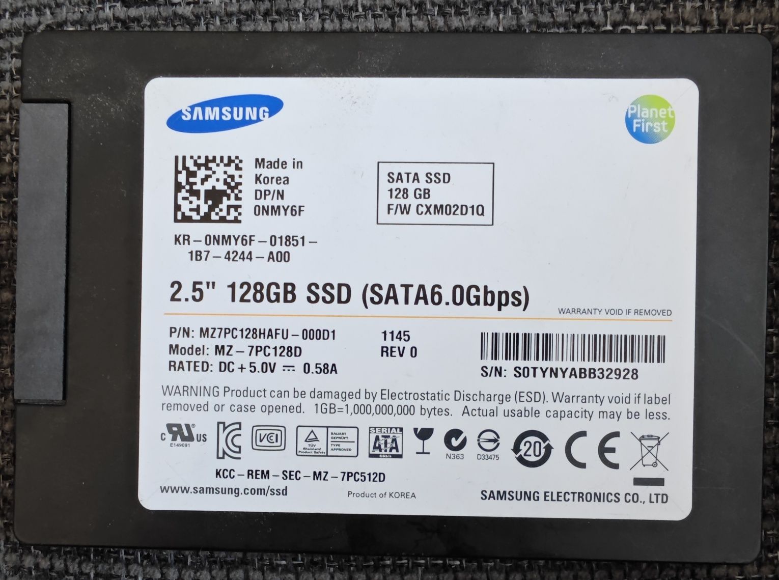 Dysk Twardy SSD Samsung 128 GB i Seagate 320 GB