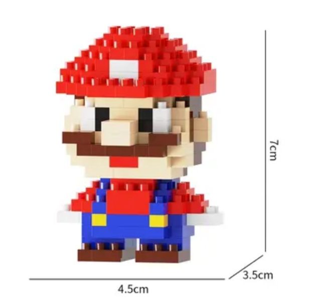 Stitch, Angel, Pikachu e Mario Bonecos Bricks (Legos) criança