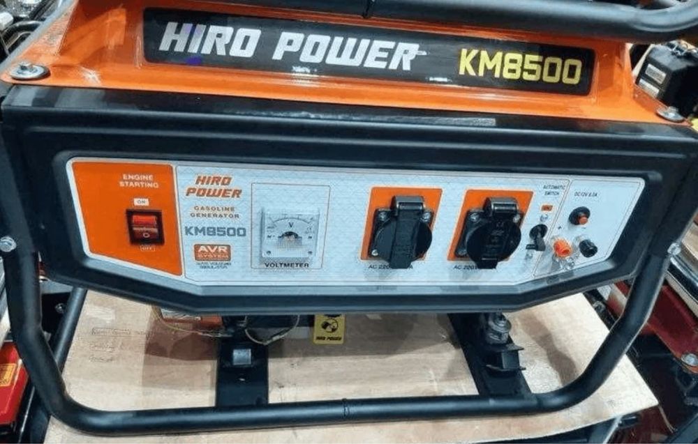 Бензиновый Генератор 3,8 кВт HIROPOWER KM8500! Мідь 100% обмот