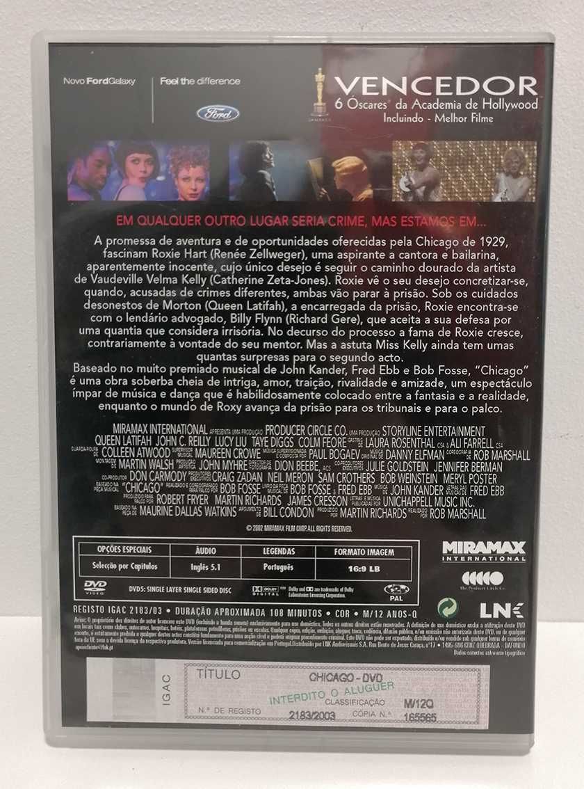 Dvd - Chicago, de Rob Marshall
