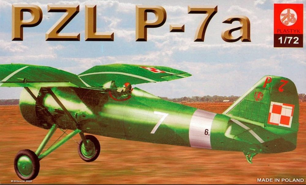 Model do sklejania samolot PZL P-7a, Plastyk S044