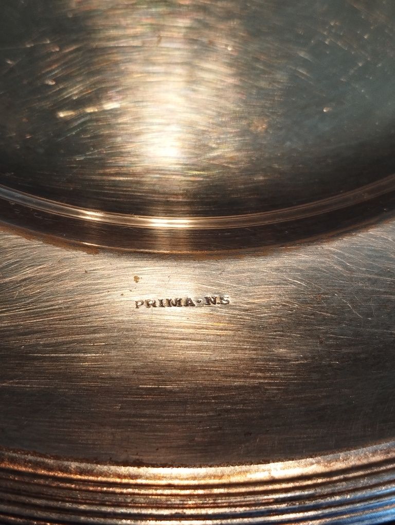 Talerz patera platerowany 17,5cm sygnowany
