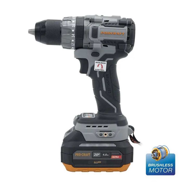 Шуруповерт Procraft industrial CD20A (акб 4Аг, зп, кейс)