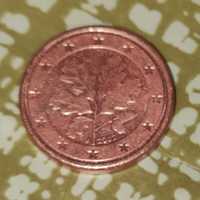 Moeda de 1 cent de  carvalho 2002 letra J