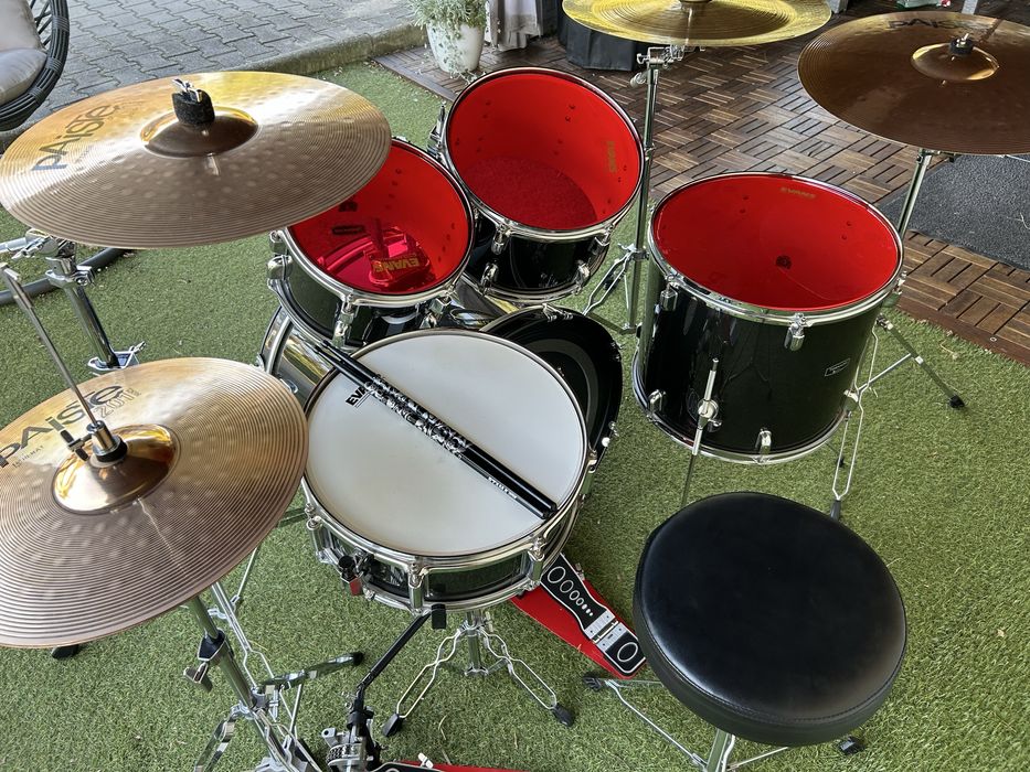 Perkusja MAPEX - Talerze PAISTE 201 + naciągi EVANS