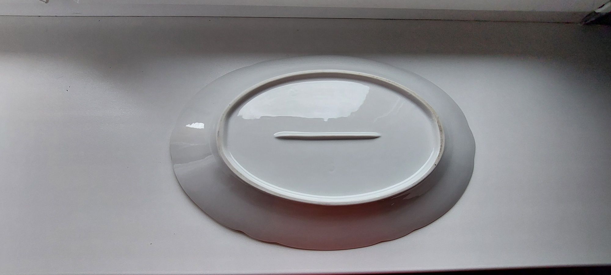 Stary półmisek talerz porcelana owalny czasy PRL-U duży 33 cm