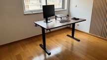 Secretária elétrica SANODESK 140x80 — motor duplo, como nova, só 270€