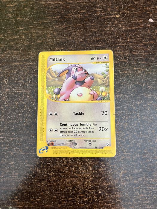 Karty pokemon oryginalne starsze Aquapolis Miltank