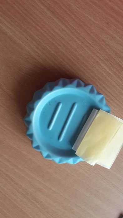 nowa Kela turkusowa ceramiczna mydelniczka okrągła