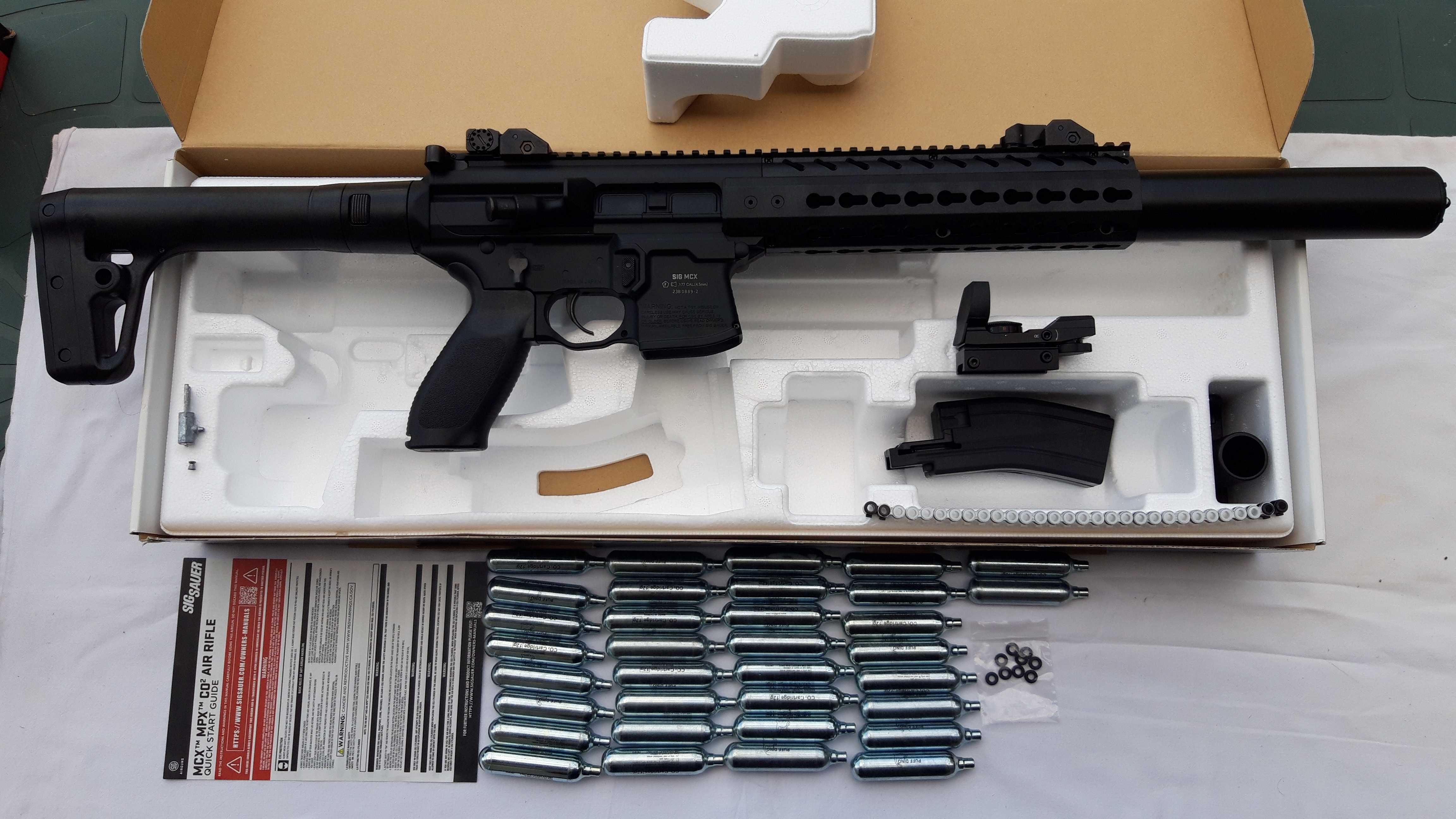 Sig Sauer MCX BLK Co2 Cal.4,5mm/.177 (nova, usada apenas para teste)