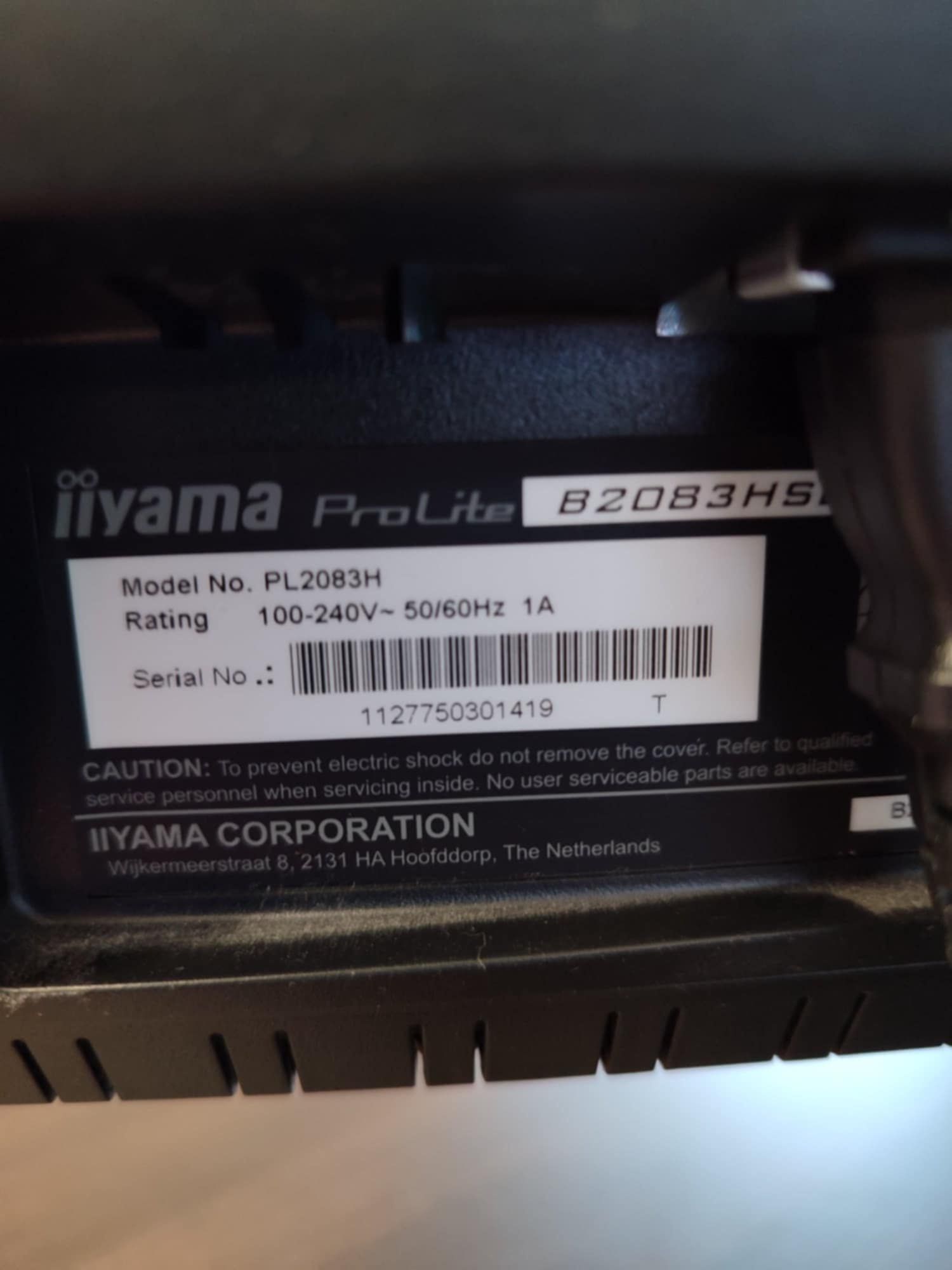 Monitor LED Iiyama PROLITE 82083HSD