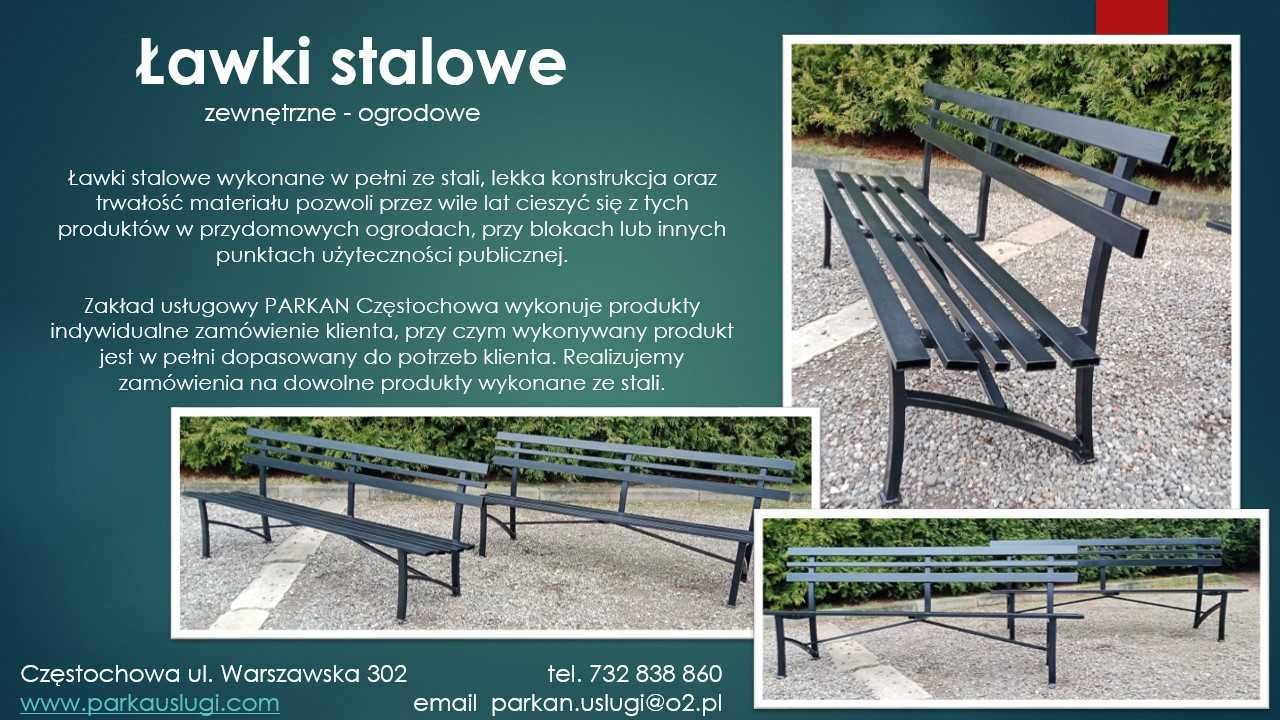 ŁAWKI Ogrodowe - Stalowe