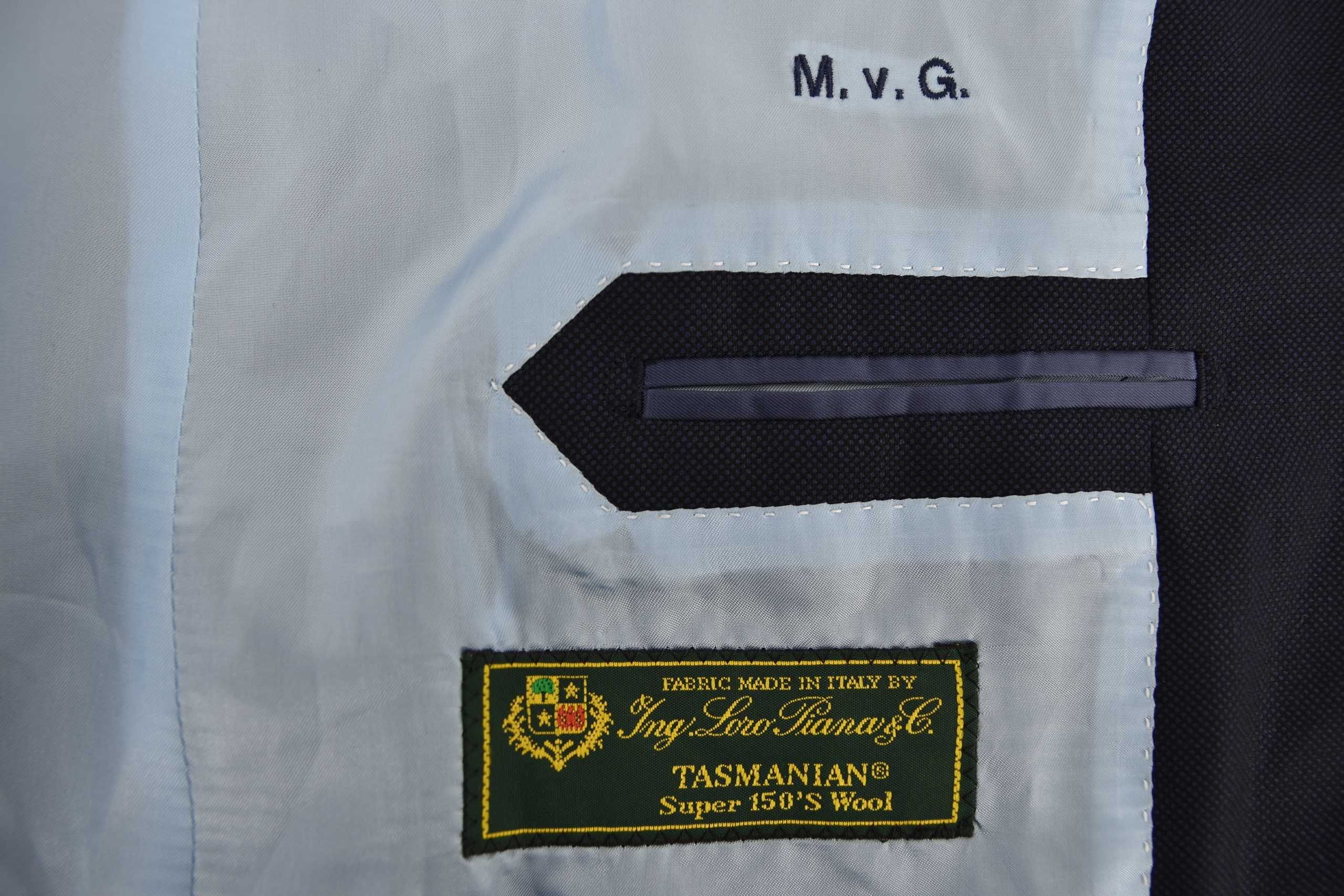 Marynarka męska wełna LORO PIANA granatowa elegancka garniturowa 50