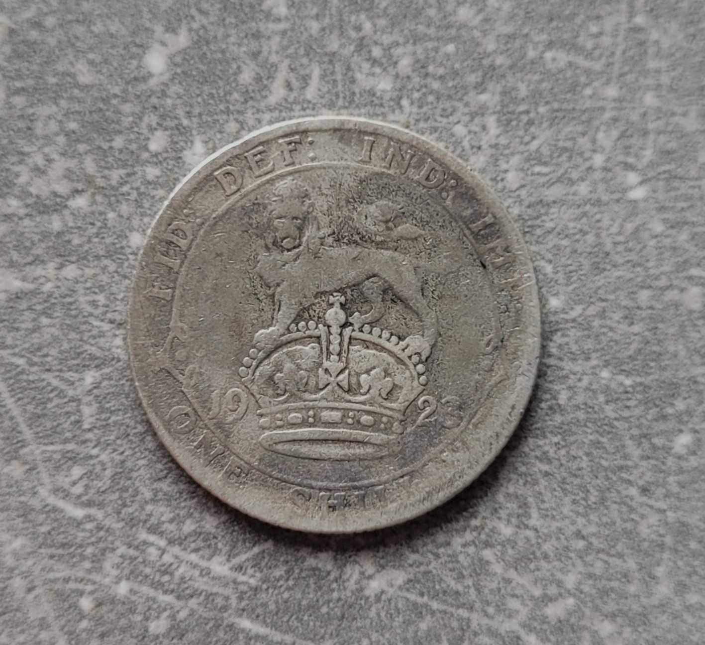 148) ANGLIA srebro - 1 Shilling - 1923 r. Jerzy V