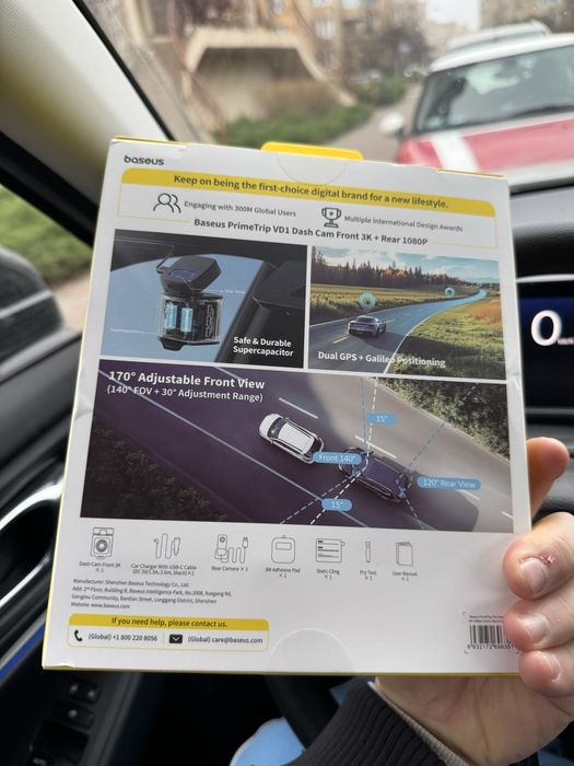 Dash Cam Baseus 3K VD1 Front and Rear Cam HD видеорегистратор