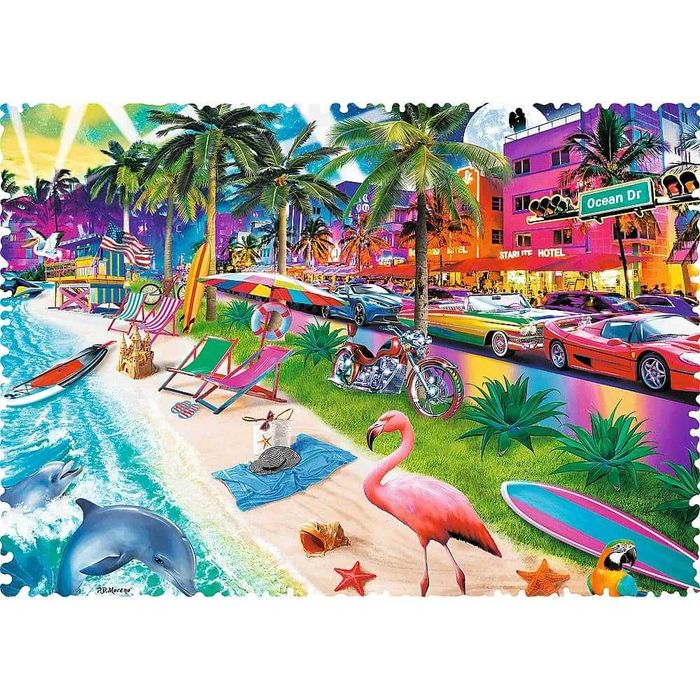 Puzzle Crazy Shapes 600 elementów Plaża w Miami Trefl