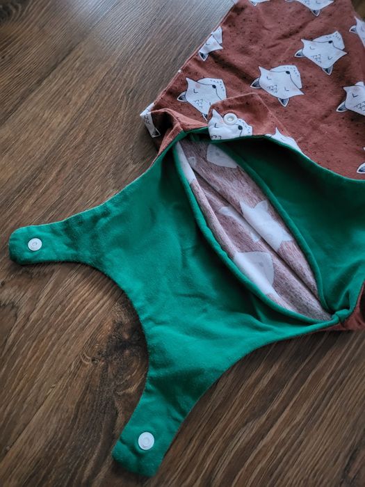Rampers dla dziewczynki liski jak 68 handmade