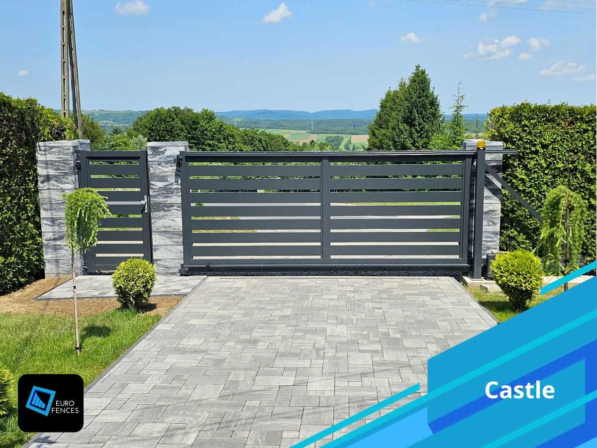Aluminiowe ogrodzenie poziome - model Castle - Polski producent