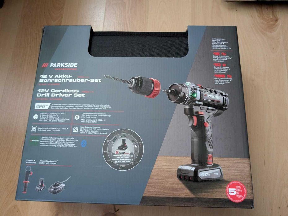 PARKSIDE Performance wiertarkowkrętarka 12 V/ 5 Ah, PPBSSA 12 A1