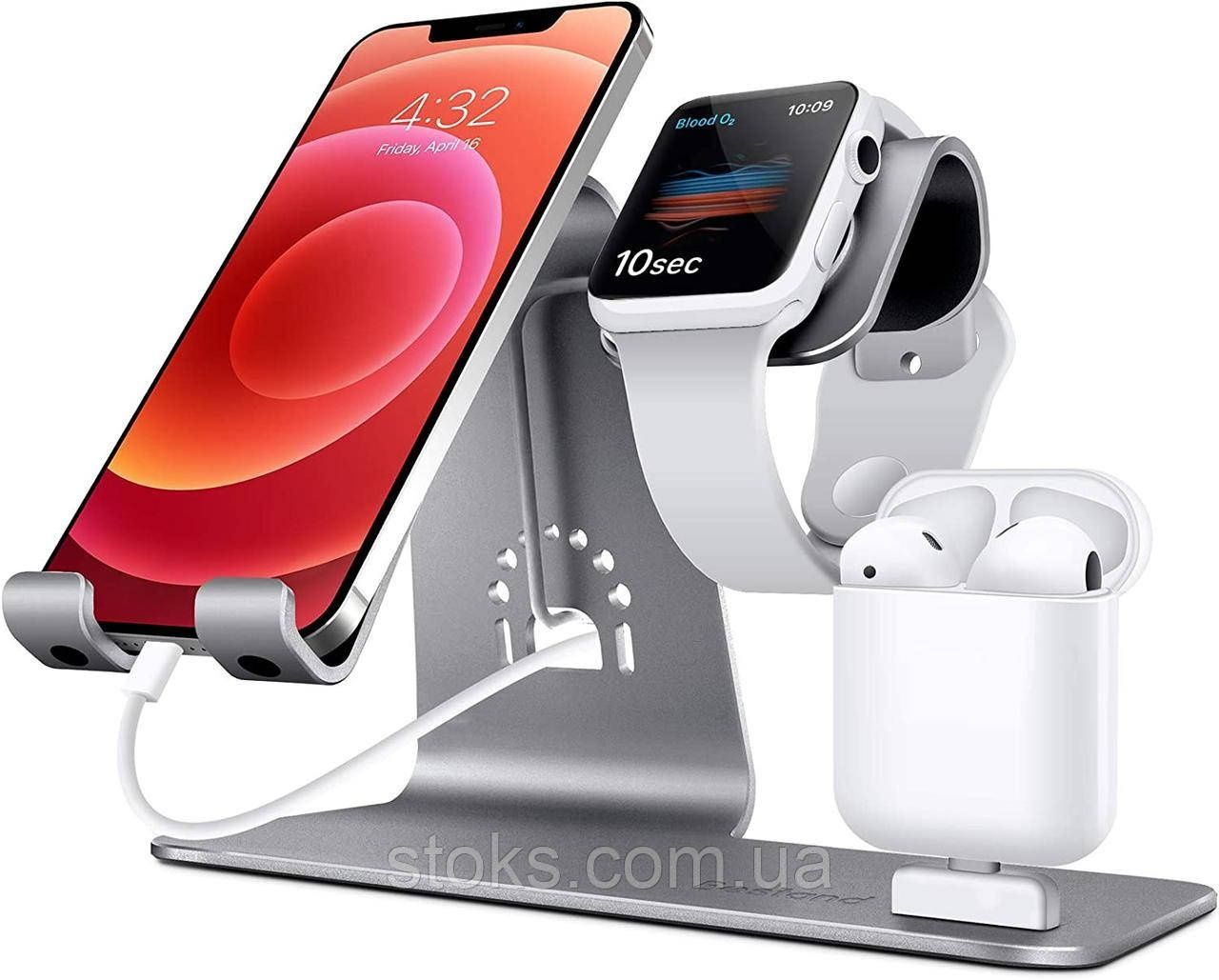 Док-станція для зарядки Bestand 3in1 для iPhone / Apple Watch / A