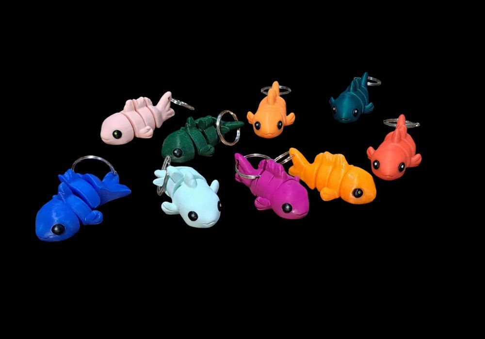 Porta-Chaves Peixe Articulado – Movimento e Estilo em 3D!