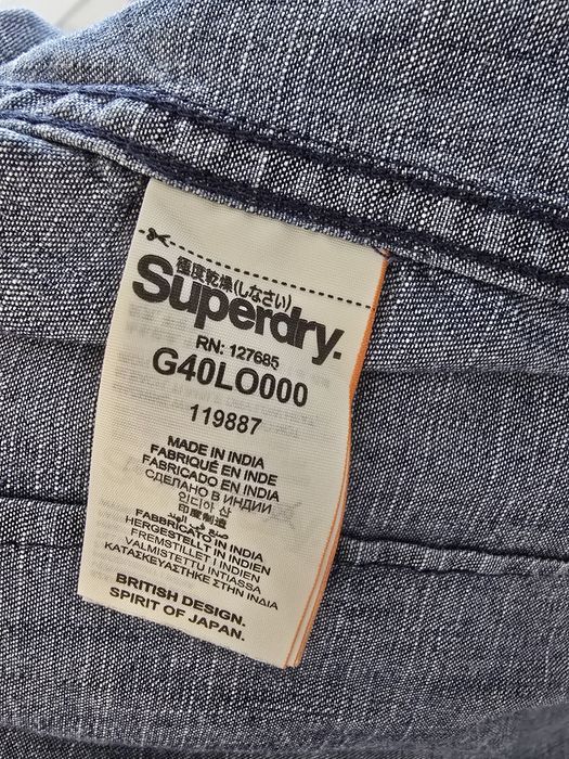 Koszula jeansowa Superdry gwiazdki granatowa M