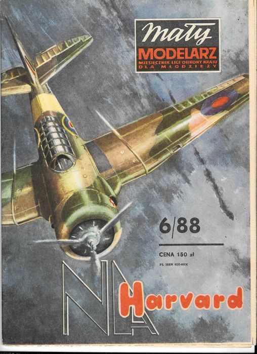 Mały Modelarz 6 1988 HARVARD model 1:33 nie rozcięty