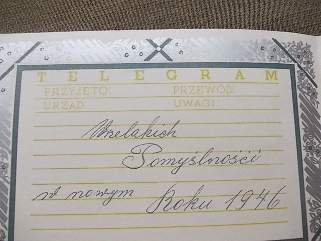 Telegram poczta polska 1937 orzeł w koronie nie szabla