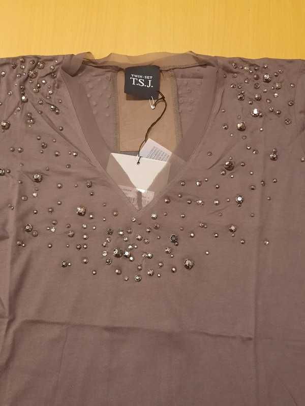 Bluzka Twin Set z krzysztalami i ćwiekami, rozm. S