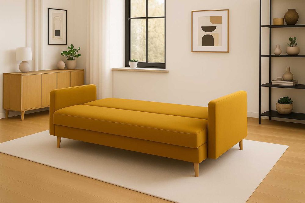 wersalka rozkładana glamour sofa kanapa pojemnik na pościel