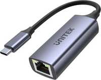 Адаптер Unitek USB-C - RJ45 1 Гбіт LAN, PD 100 Вт