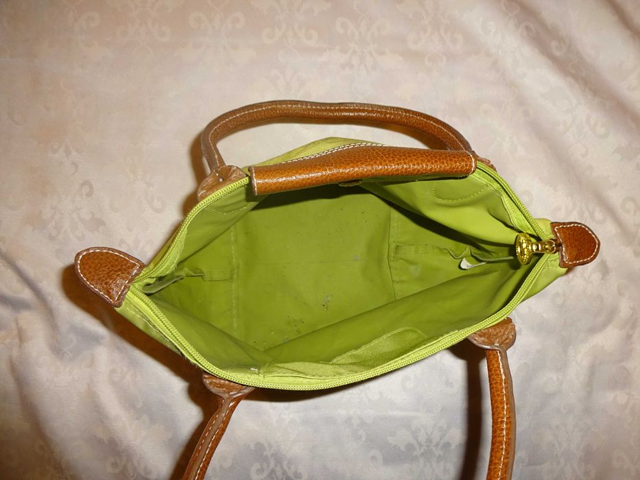 LONGCHAMP zielona / brązowa torebka