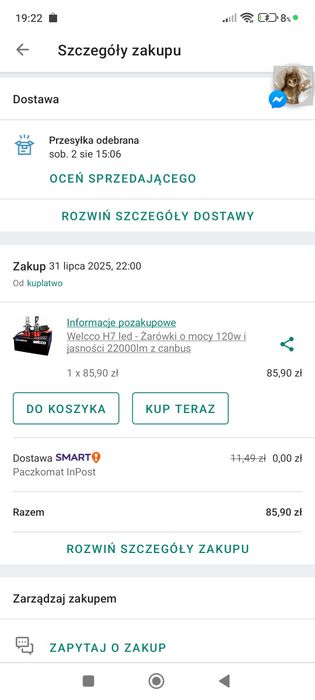 Sprzedam światła LED z adapterami H7  3 w cenie 2