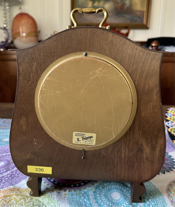 Stary zegar Belcanto kominkowy stojący drewniany 336