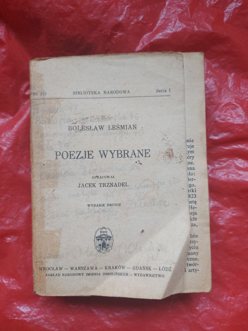 Stara książka Poezje Wybrane 1983rok